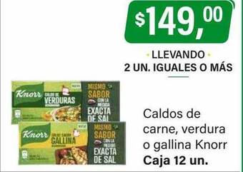 Supermercados Damesco Caldos de carne verdura o gallina knorr oferta