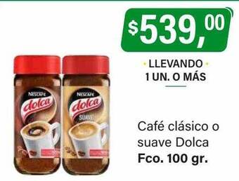 Supermercados Damesco Café clásico o suave dolca oferta