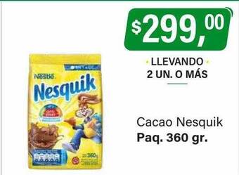 Supermercados Damesco Cacao nesquik oferta