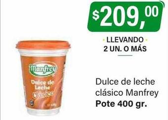 Supermercados Damesco Dulce de leche clásico manfrey oferta