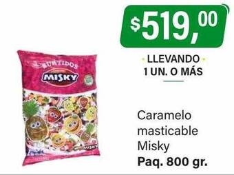 Supermercados Damesco Caramelo masticable misky oferta