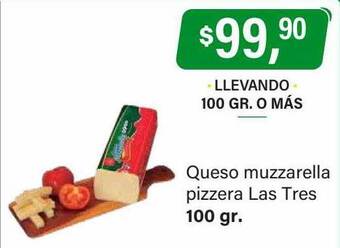 Supermercados Damesco Queso muzzarella pizzera las tres oferta