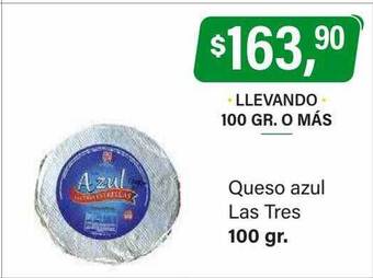Supermercados Damesco Queso azul las tres oferta