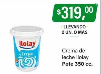 Supermercados Damesco Crema de leche ilolay oferta