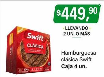 Supermercados Damesco Hamburguesa clásica swift oferta