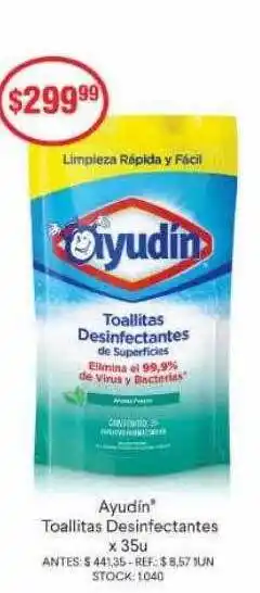 Supermercados Todo Ayudin toallitas desinfectantes oferta