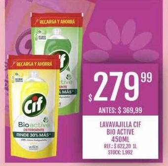 Supermercados Todo Lavavajilla cif bio active oferta