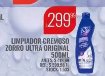 Supermercados Todo Limpiador cremoso zorro ultra original oferta