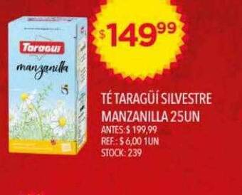 Supermercados Todo Té taragüí silvestre manzanilla oferta