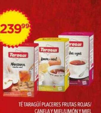 Supermercados Todo Té taragüí placeres frutas rojas canela y miel limón y miel oferta