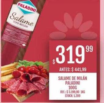 Supermercados Todo Salame de milán paladini oferta