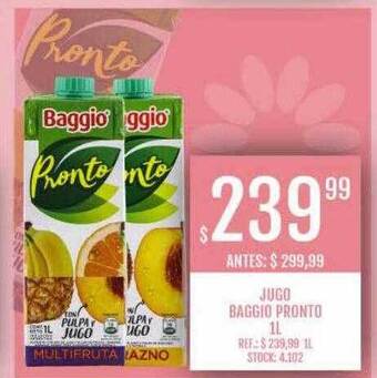 Supermercados Todo Jugo baggio pronto oferta