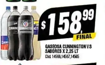 Supermercados Yaguar Gaseosa Cunnington vs Sabores x 2.25lt oferta