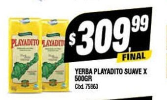 Supermercados Yaguar Yerba Playadito Suave x 500gr oferta