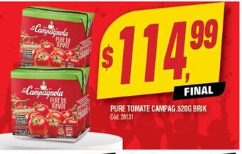Supermercados Yaguar Pure Tomate Campag. 520g Brik oferta