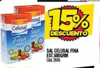 Supermercados Yaguar Sal Celusal Fina Est. 500grm oferta