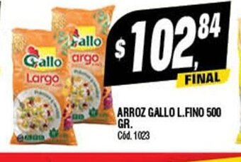 Supermercados Yaguar Arroz Gallo L.Fino 500gr oferta