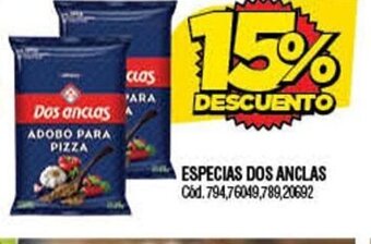 Supermercados Yaguar Especias Dos Anclas oferta