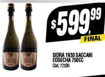 Supermercados Yaguar Sidra 1930 Saccani Cosecha 750cc oferta