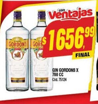 Supermercados Yaguar Gin Gordons x 700cc oferta