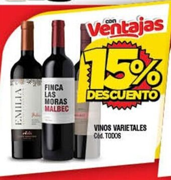 Supermercados Yaguar Vinos Varietales oferta