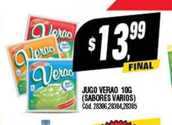 Supermercados Yaguar Jugo Verao 10g oferta