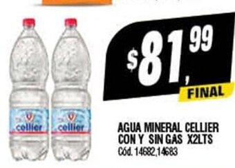 Supermercados Yaguar Agua Mineral Cellier Con Y Sin Gas x 2lts oferta