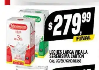 Supermercados Yaguar Leches Larga Vida La Serenisima Carton oferta