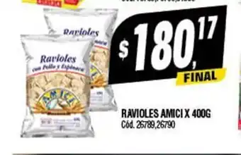 Supermercados Yaguar Ravioles Amici x 400g oferta
