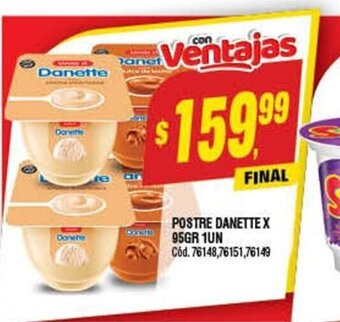 Postre Danette x 95gr 1un