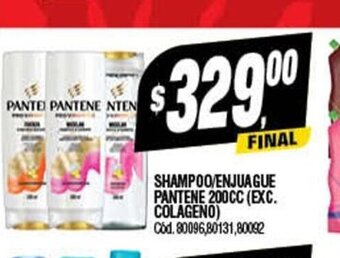 Supermercados Yaguar Shampoo/Enjuague Pantene 200cc oferta