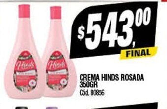 Supermercados Yaguar Crema Hinds Rosada 350gr oferta