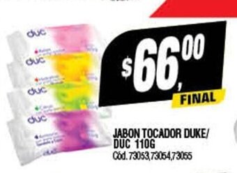 Supermercados Yaguar Jabon Tocador Duke / Duc 110g oferta