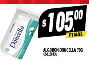 Supermercados Yaguar Algodon Doncella 70g oferta