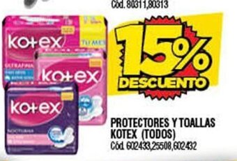 Supermercados Yaguar Protectores Y Toallas Kotex oferta