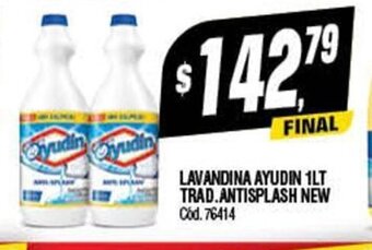 Supermercados Yaguar Lavandina Ayudin 1Lt Trad. Antisplash New oferta