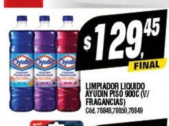Supermercados Yaguar Limpiador Liquido Ayudin Piso 900c oferta