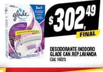 Supermercados Yaguar Desodorante Inodoro Glade Can. Rep. Lavanda oferta