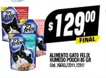 Alimento Gato Felix Humedo Pouch 85gr