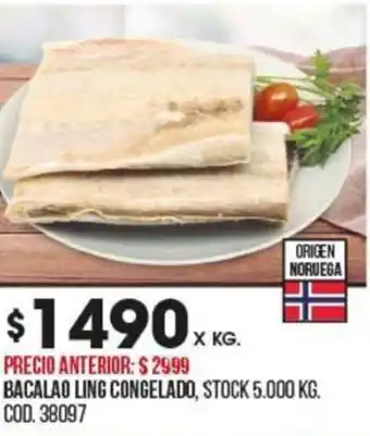 Coto Bacalao Ling Congelado oferta