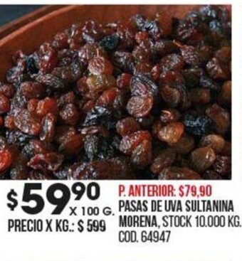 Coto Pasas de Uva Sultanina Morena oferta