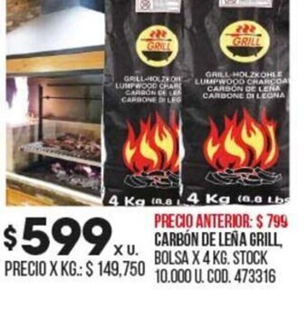 Coto Carbón De Leña Grill oferta