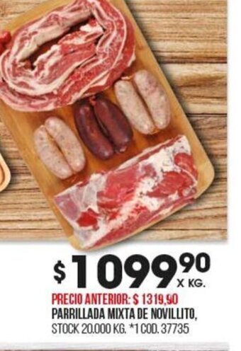 Coto Parrillada Mixta De Novillito oferta