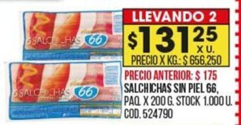 Coto Salchichas Sin Piel 66 oferta