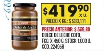 Coto Dulce de Leche Coto oferta