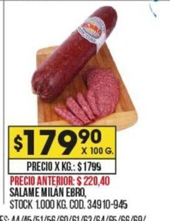 Coto Salame Milán Ebro oferta