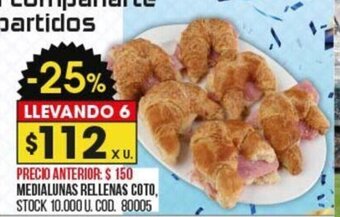 Coto Medialunas Rellenas Coto oferta