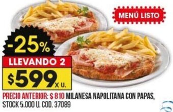 Coto Milanesa Napolitana Con Papas oferta