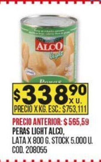 Coto Peras Light Alco oferta