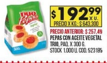 Coto Pepas Con Aceite Vegetal Trio oferta
